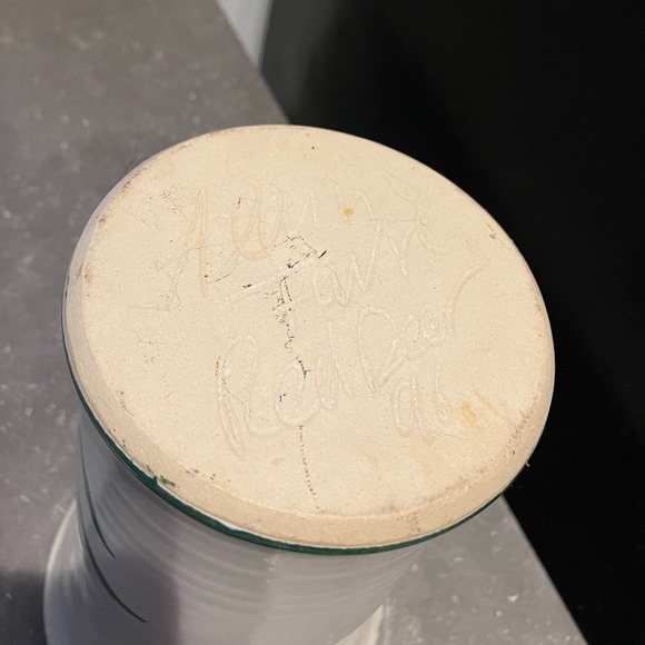 Vintage Handmade Ceramic Vase w Floral Design - Picture 7 of 11